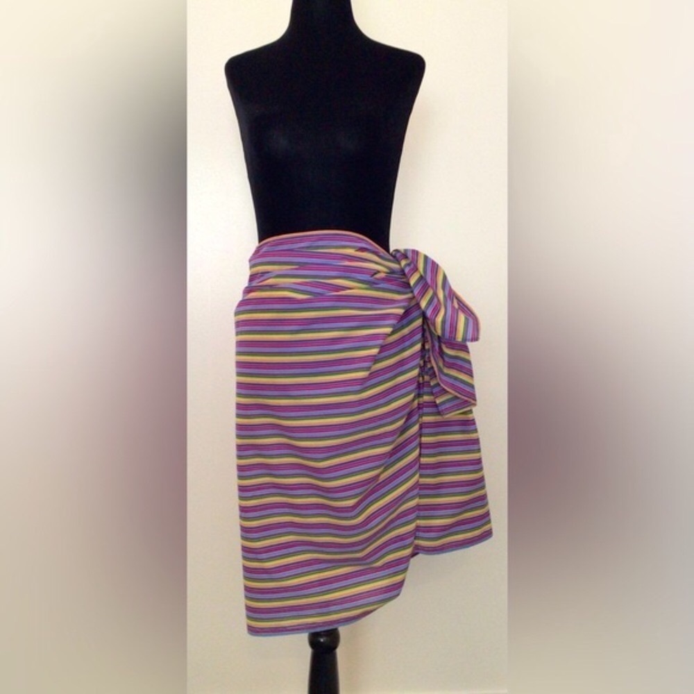 New! GAP Multicolor Candy Cane Striped Pareo Sarong - OS